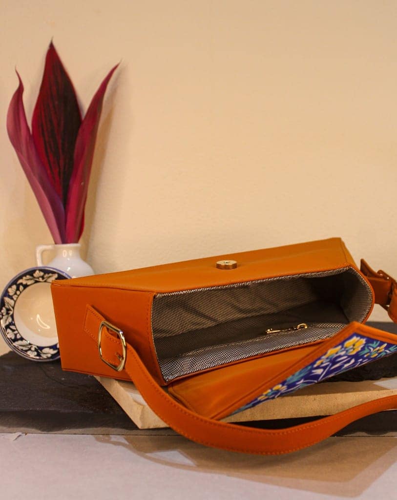Aboli Tri-Kon Hand-painted Baguette Bag view 4