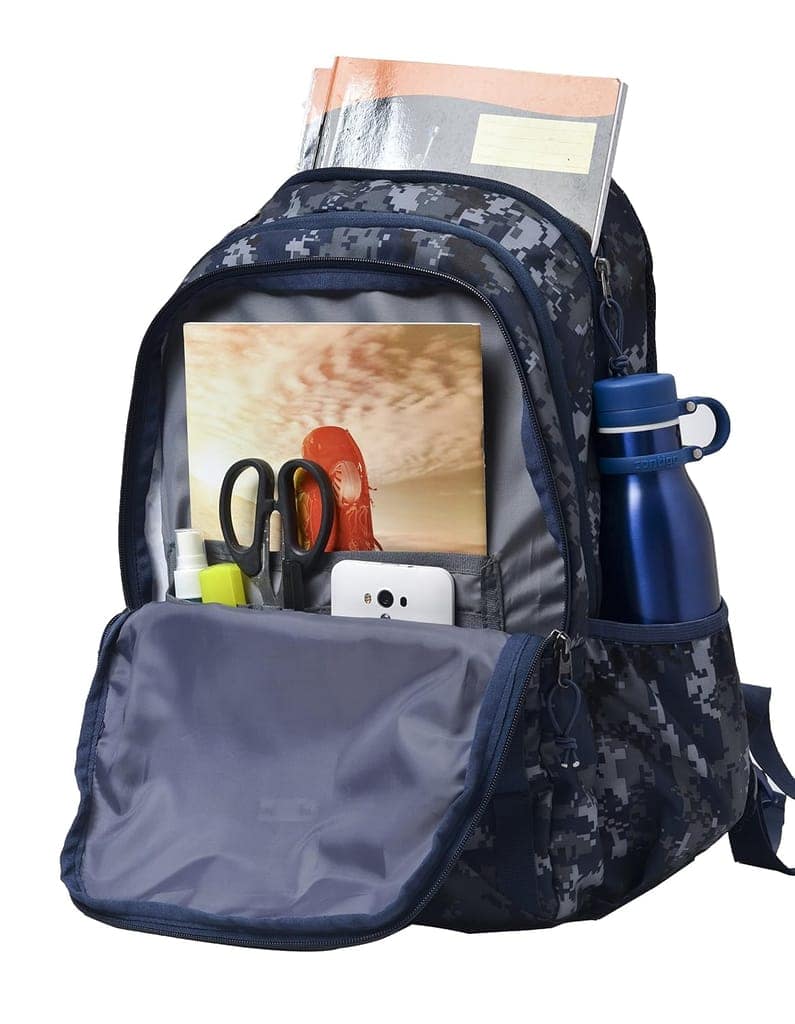 Raider Military Navy 30L |Stylish Trendy School College Tuition Travel Backpack with Raincover|3 Big Compartments|Padding at the Back Panel and Shoulder Straps |Made in India|1 year warranty view 3