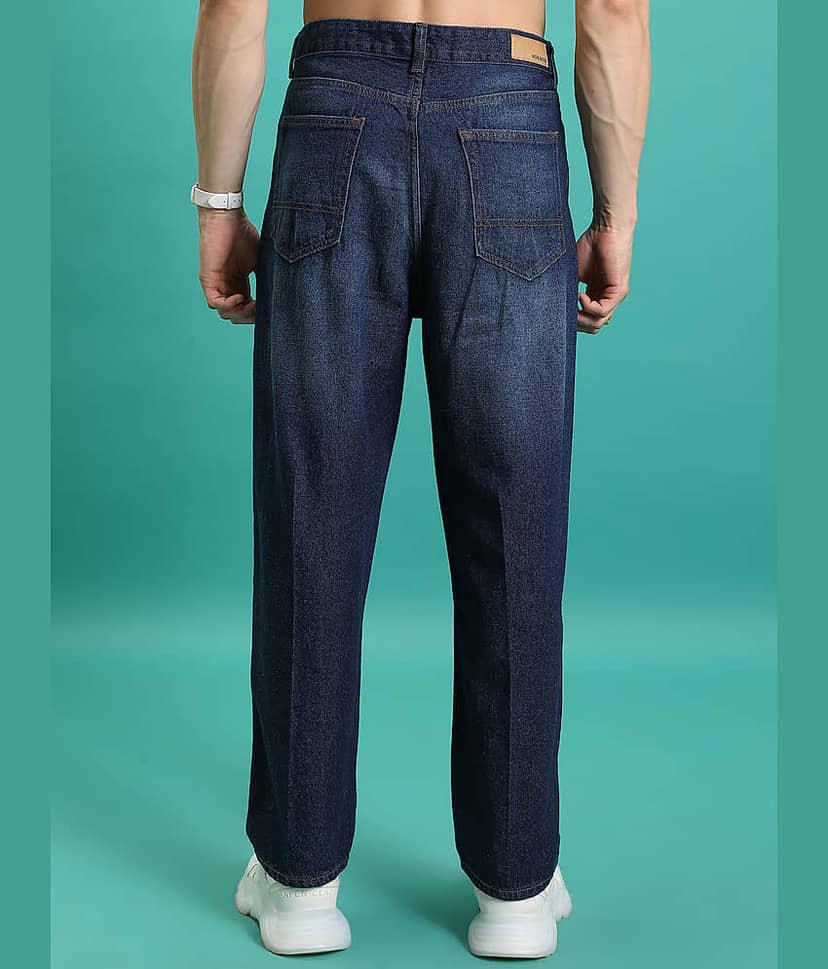 Highlander Relaxed Solid Men's Jeans - Indigo ( Pack of 1 ) view 3