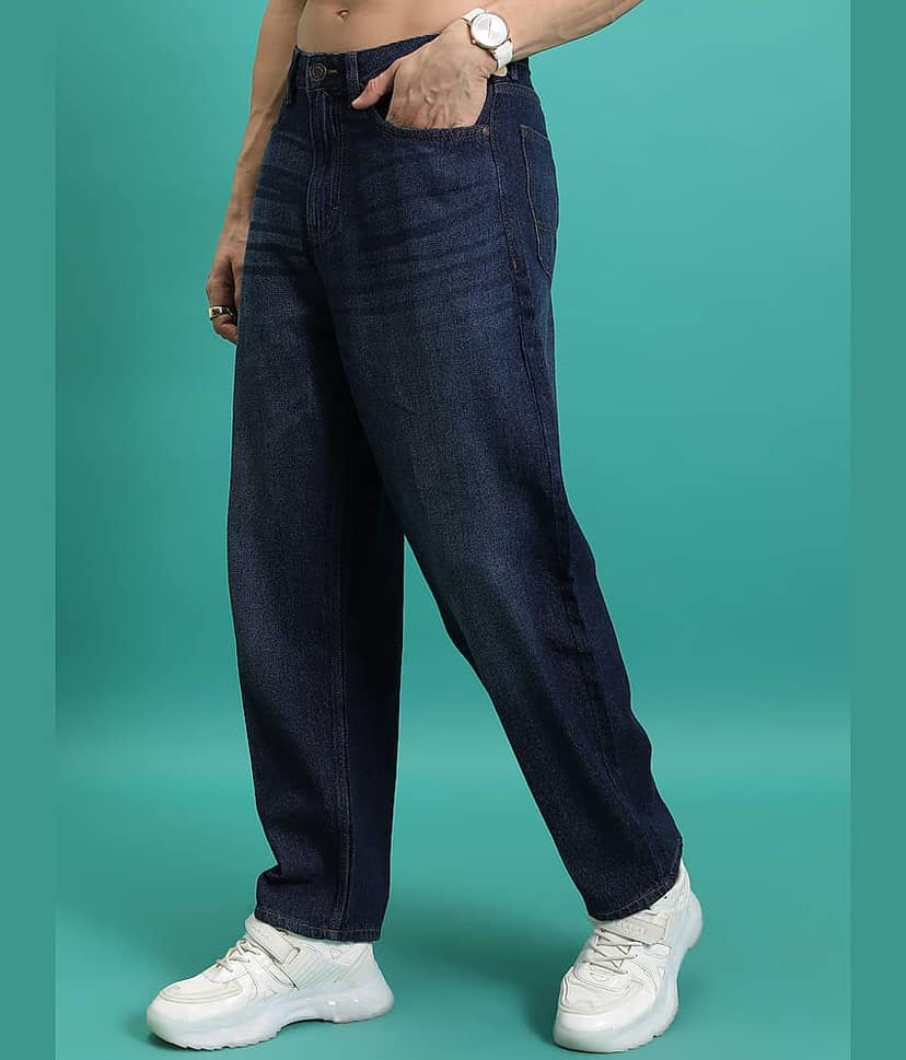 Highlander Relaxed Solid Men's Jeans - Indigo ( Pack of 1 ) view 4