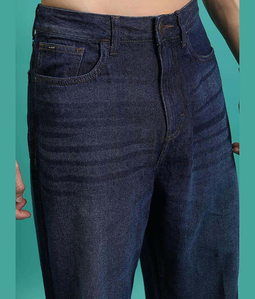 Highlander Relaxed Solid Men's Jeans - Indigo ( Pack of 1 ) view 5
