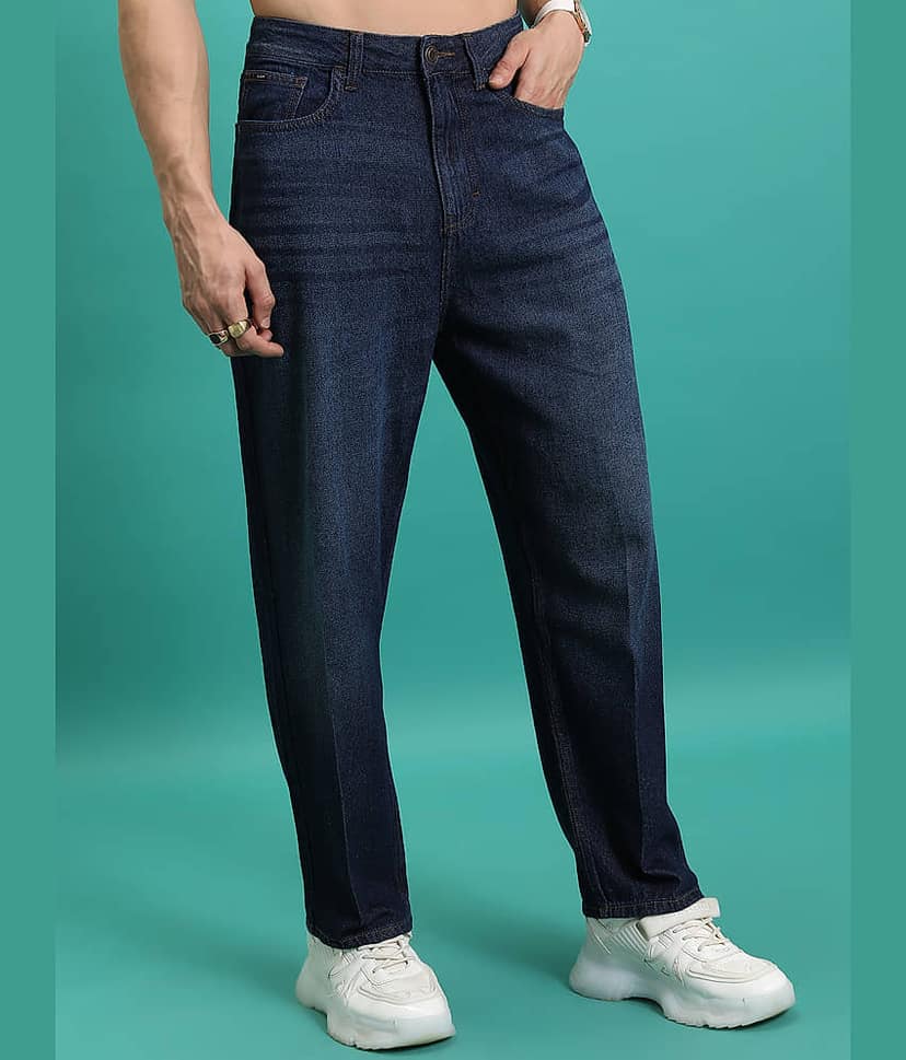 Highlander Relaxed Solid Men's Jeans - Indigo ( Pack of 1 ) view 6