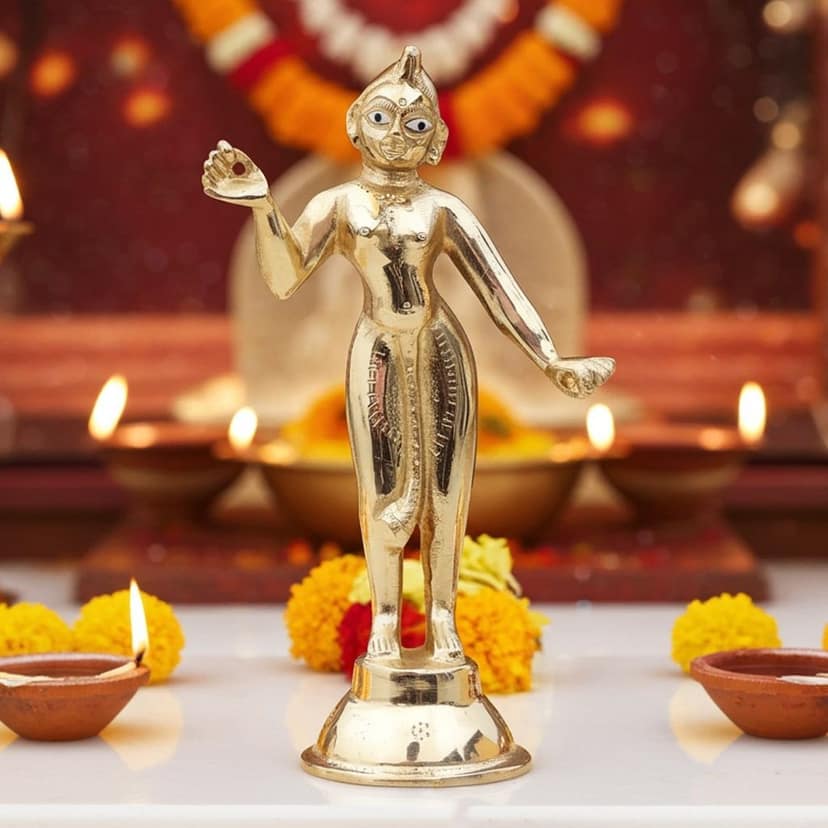 Brass Radha Ji Jugal Jodi Idol - Traditional Pair Statue, Height : 8 Inch (BSMAS1583 R)