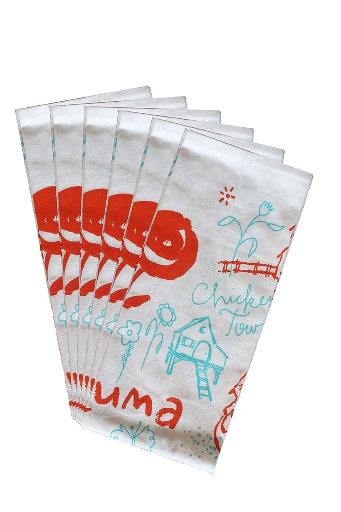 AIRWILL, 100% Cotton Kitchen Towels, Pack of 6 pcs