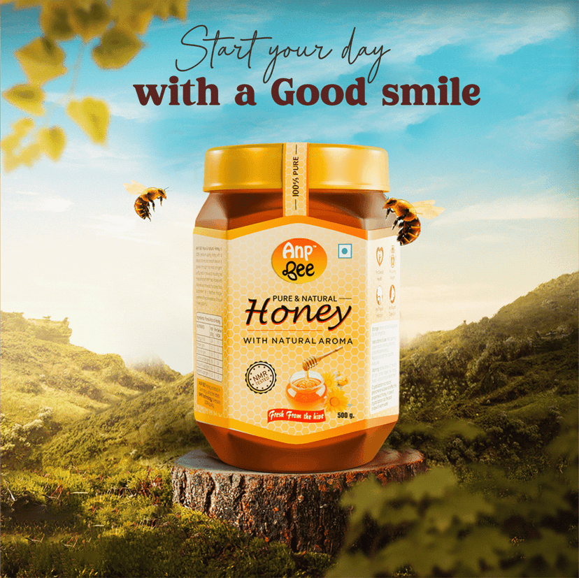 ANP BEE Raw Natural Honey 500g I 100% Pure, NMR Tested, Natural Honey I Unprocessed, and Unfiltered I No Sugar Adulteration I Honey for Weight Loss and Healthy Hair I Boost Immunity I Honey 500g I Pack of 1 view 9