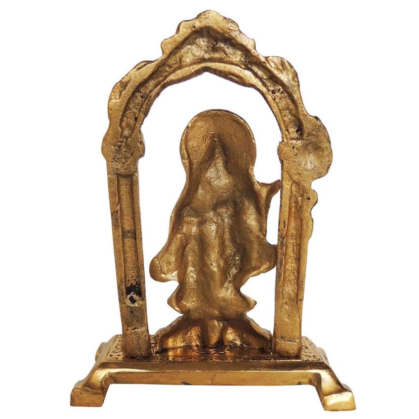 Aluminium Radha Krishna Idol ? Spiritual Decorative Showpiece, Height : 6.1 Inch (ASMAS381 G) view 3