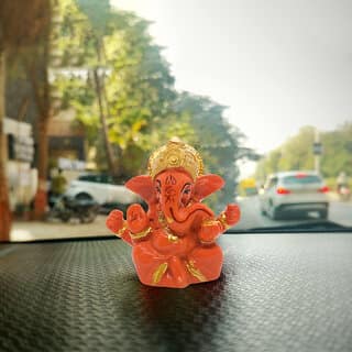 Polystone Handpainted Lord Ganesh Idol for Showpiece