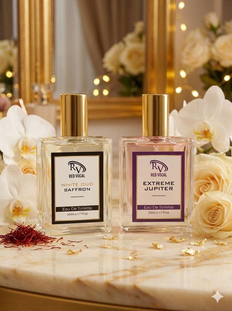 Red Vocal White Oud Saffron (Unisex) & Extreme Jupiter (Women) Premium Perfume Set – 2×50ml | Long-Lasting Luxury Fragrance view 7