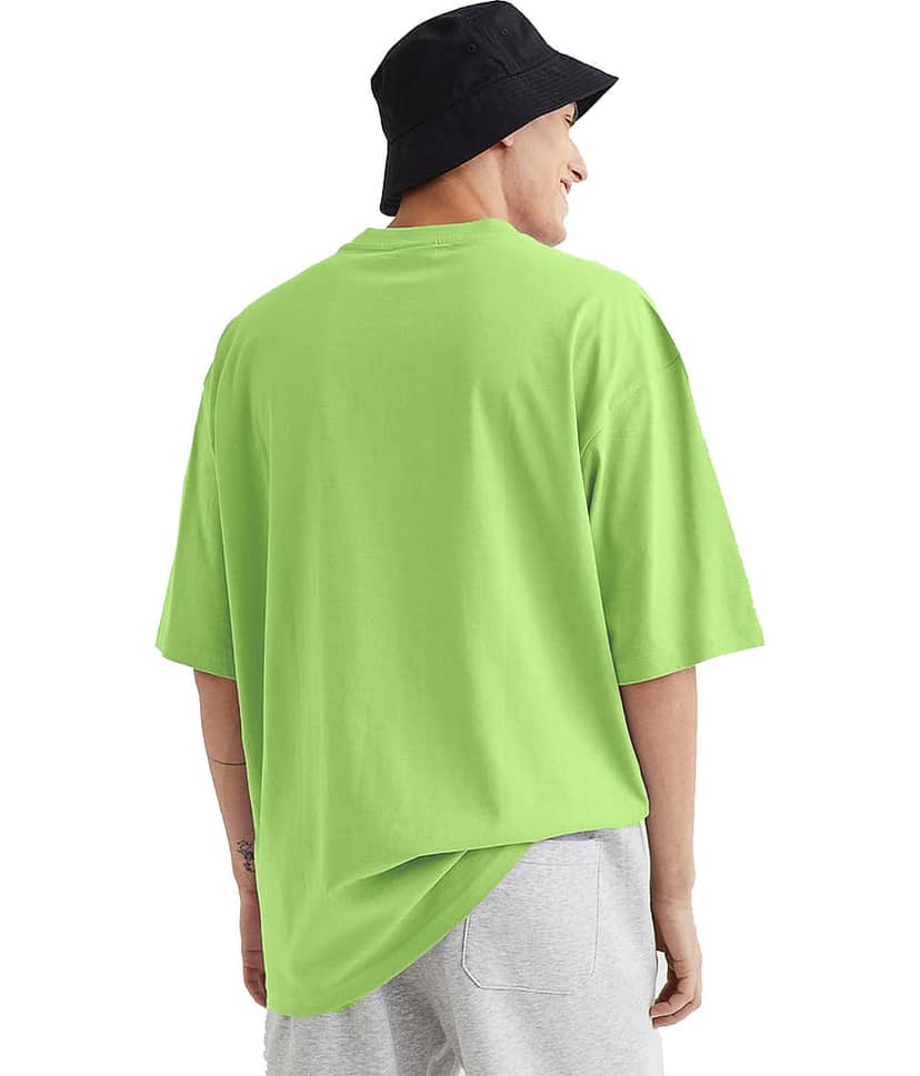 Leotude Men Cotton Blend Oversized Fit Printed T-Shirt ( Orange ) view 2