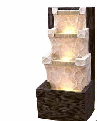 4 Tier Lighted Waterfall Fountain with LED Lights for Home Decor