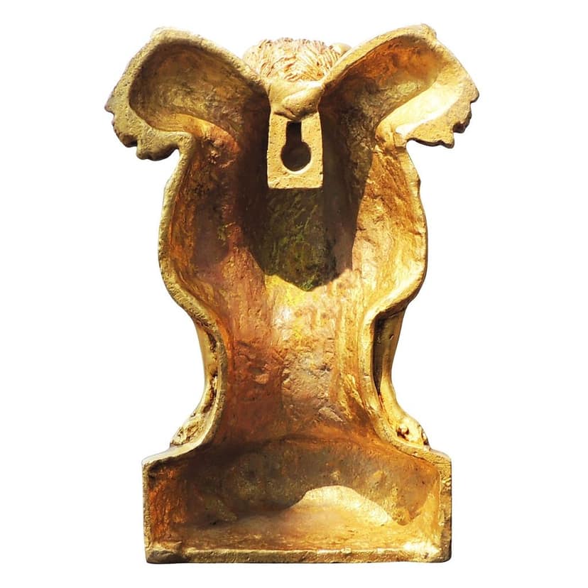 Brass Ashoka Lath Table Decor Statue - Handmade Indian National Emblem, Height : 6.5 Inch (BSMAS1723 B) view 3
