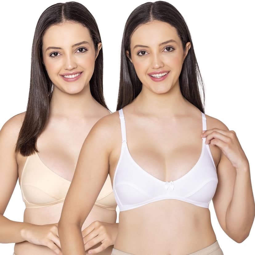 Bodycare polycotton wirefree convertible straps comfortable non padded bra-1531BB