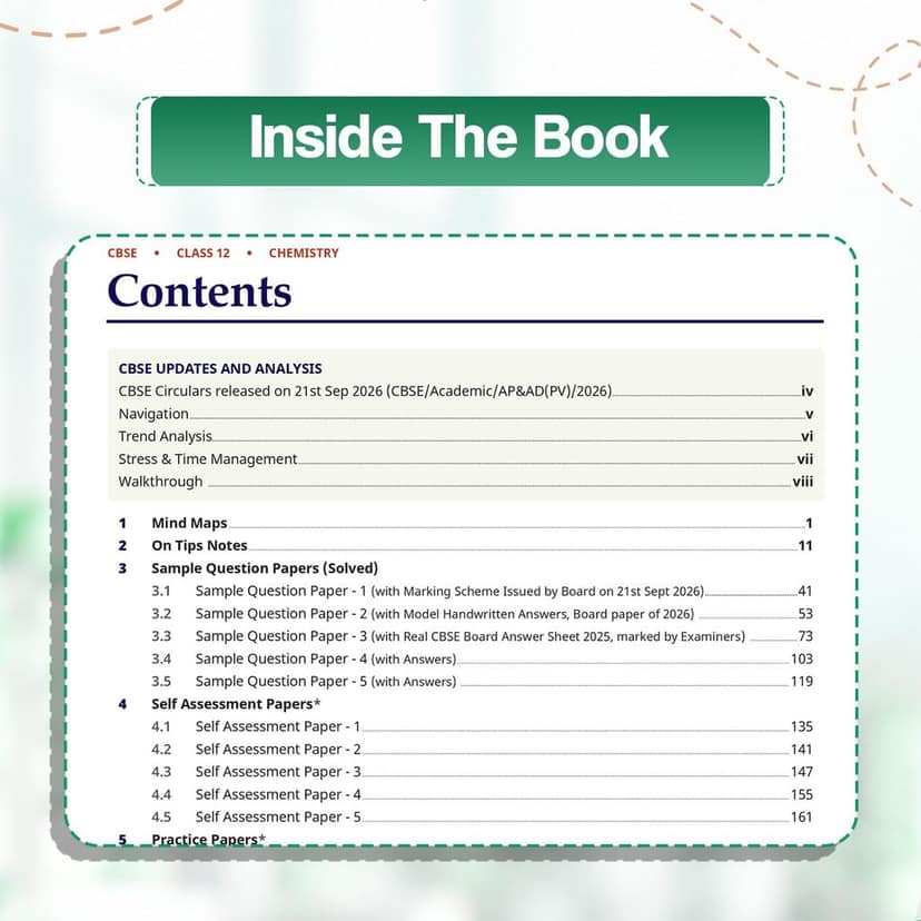Oswaal CBSE 15 Sample Question Papers Class 12 Chemistry for 2027 Board Exam (As per CBSE Sample Question Paper issued on 30 september 2026-oswalspchem12 [Paperback] Oswaal view 2