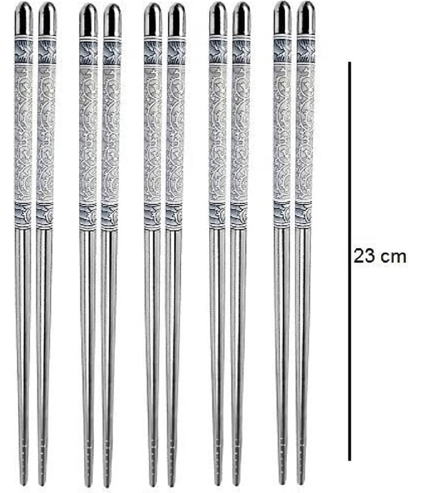 GKBOSS - Aluminium Disposable Chop Sticks ( Pack of 10 ) view 2