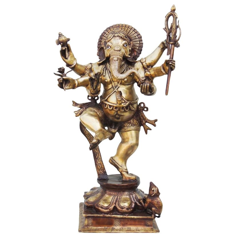 Brass Showpiece Ganesh Ji Statue (BSMAS724 B) view 2