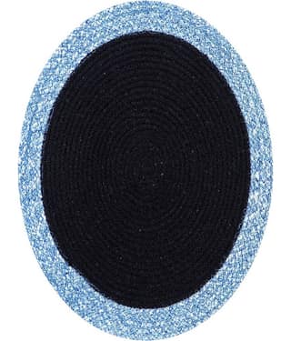 LADLI JEE Cotton Colorblock Round Table Mats 31 cm 31 cm Pack of 1 - Multi