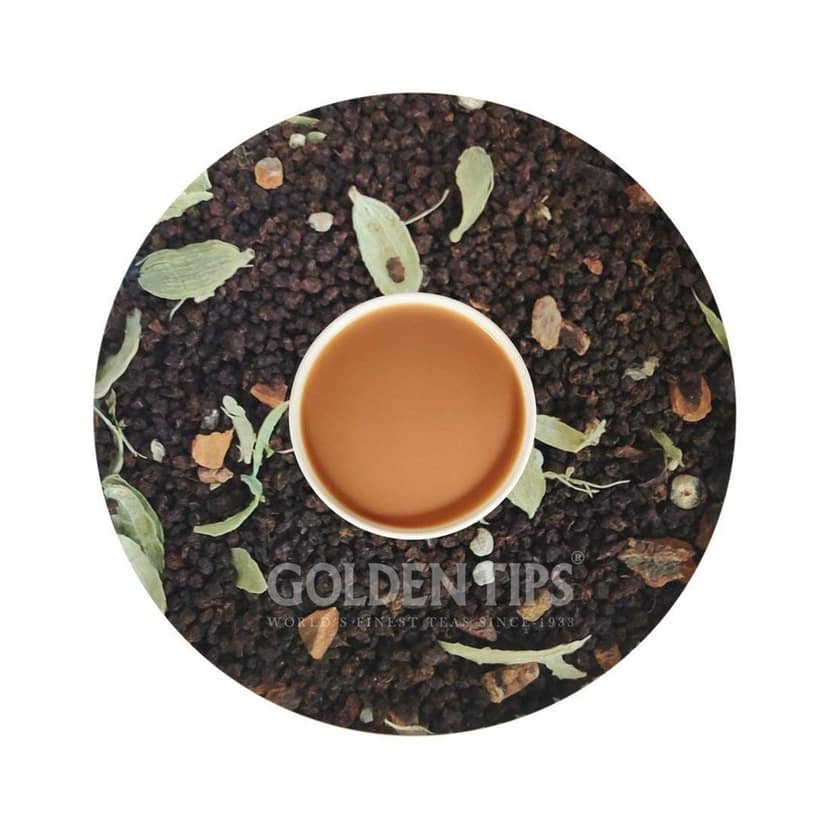 Golden Tips Indian Masala Chai, Loose Leaf Black Tea with Green Cardamom & Cinnamon, Spiced Tea Blend, Bold & Aromatic Flavor, Traditional Indian Chai (100 Gram, 50 cups) view 3