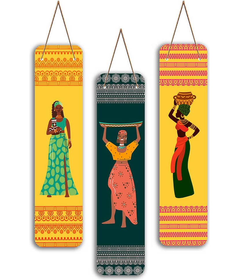 Saf Wood Wall Sculpture Multi - Pack of 3