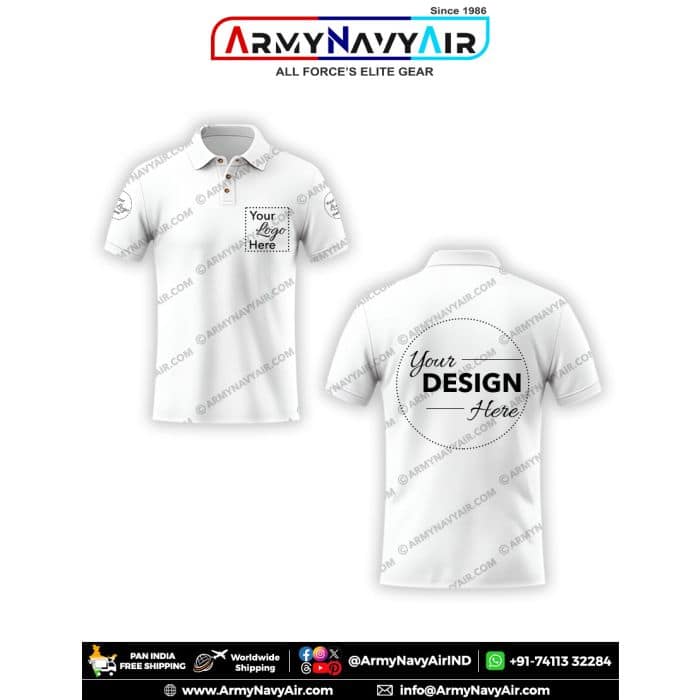 ArmyNavyAir India Bharat T-Shirt (XXL) | Premium Polo with National Flag Print | Casual Wear view 2