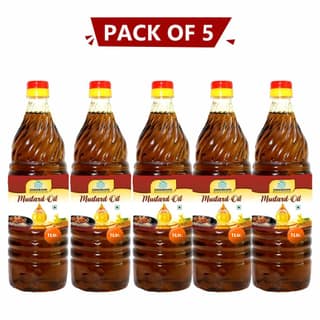 Mustard Oil, Pack of 5, 5 Ltr