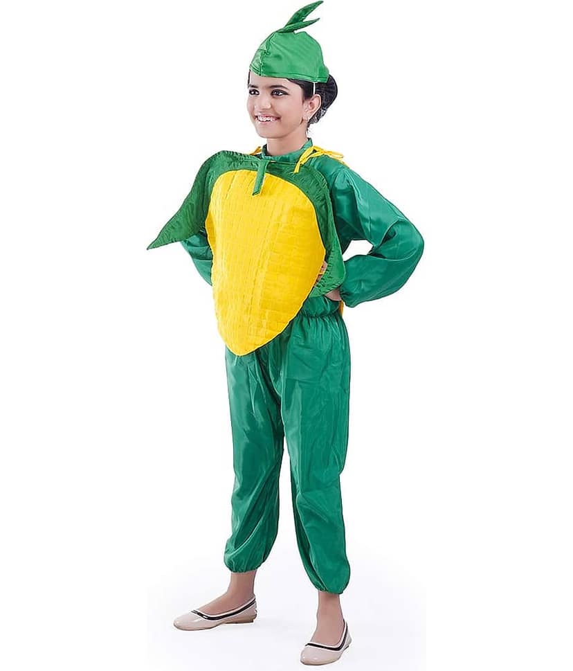 Kaku Fancy Dresses Corn Vegetables Costume -Yellow & Green, 5-6 Years, for Boys & Girls view 2