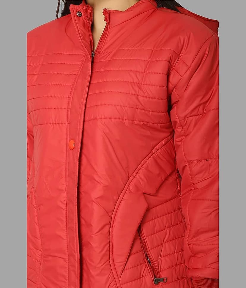 NUEVOSDAMAS - Polyester Blend Beige Hooded Jackets view 2
