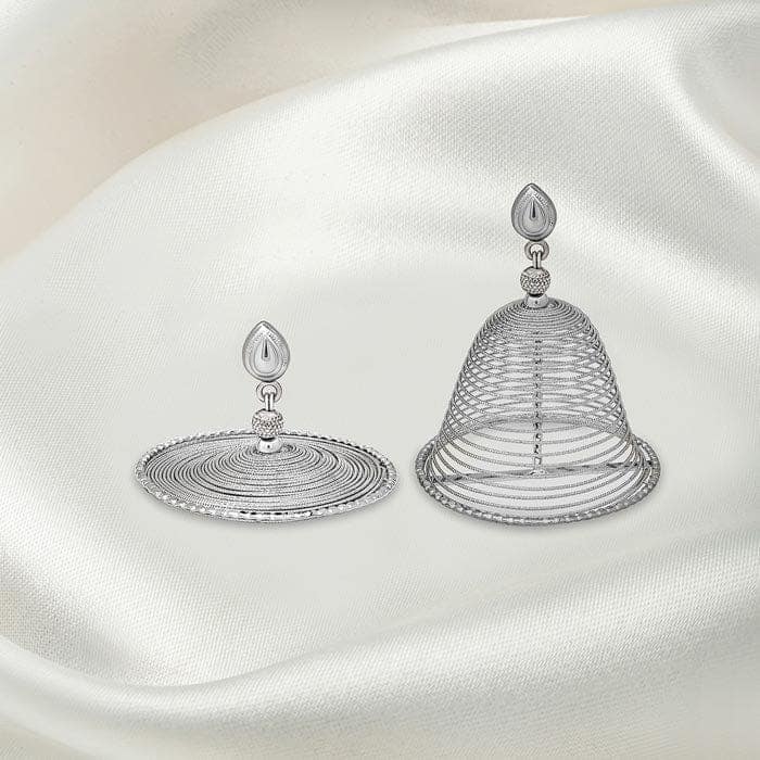 Silver Dancing Jhumka view 3