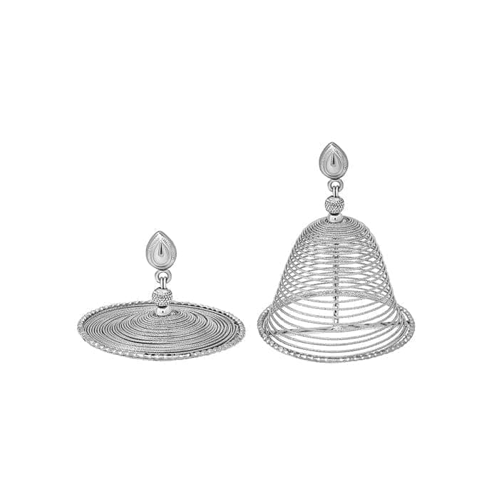Silver Dancing Jhumka view 5