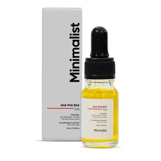 Minimalist 25% AHA + 2% BHA + 5% PHA Peeling Serum Solution for Glowing Skin, Smooth Texture & Pore Cleansing | AHA BHA PHA Peel Serum For Weekend Exfoliation | 10 ml Minimalist 25% AHA + 2% BHA + 5% PHA Peeling Serum Solution for Glowing Skin, Smooth Te