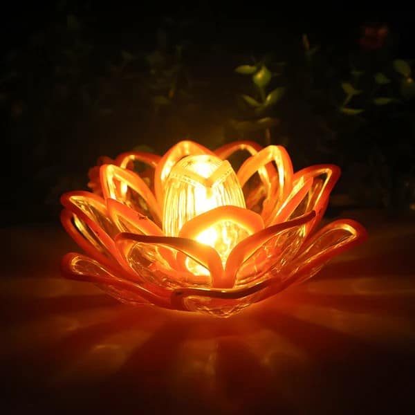 Set of 6 Lotus Shaped LED Flameless Decorative Candles