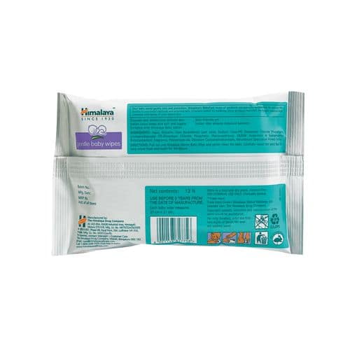 Himalaya Baby Wipes Gentle, 12 Wipes view 2