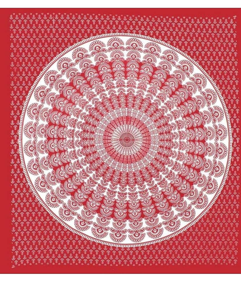 Cosito Cotton 1 Double Bedsheet with 2 Pillow Covers ( Red ) view 2