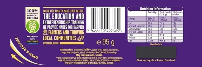 Cadbury Dairy Milk Chocolate, 95 G view 2