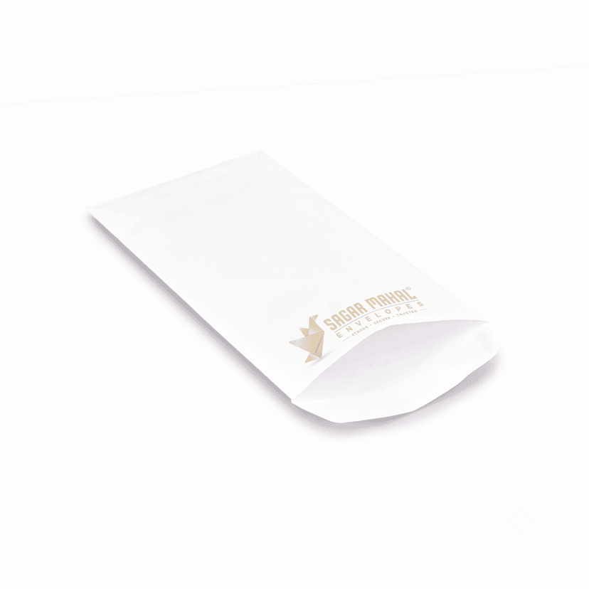 Sagar Mahal 10 x 4.5 Inch White Envelopes - 70 GSM Standard Business Mailing Covers (Box of 250 Pcs) view 2