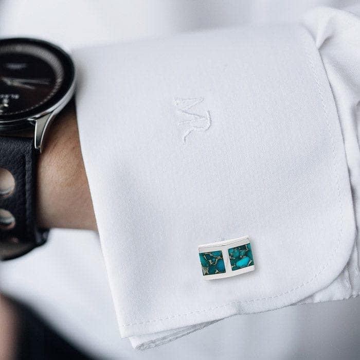 Silver Green Window Limited Edition Cufflinks view 2