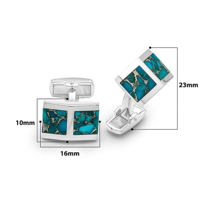 Silver Green Window Limited Edition Cufflinks view 3