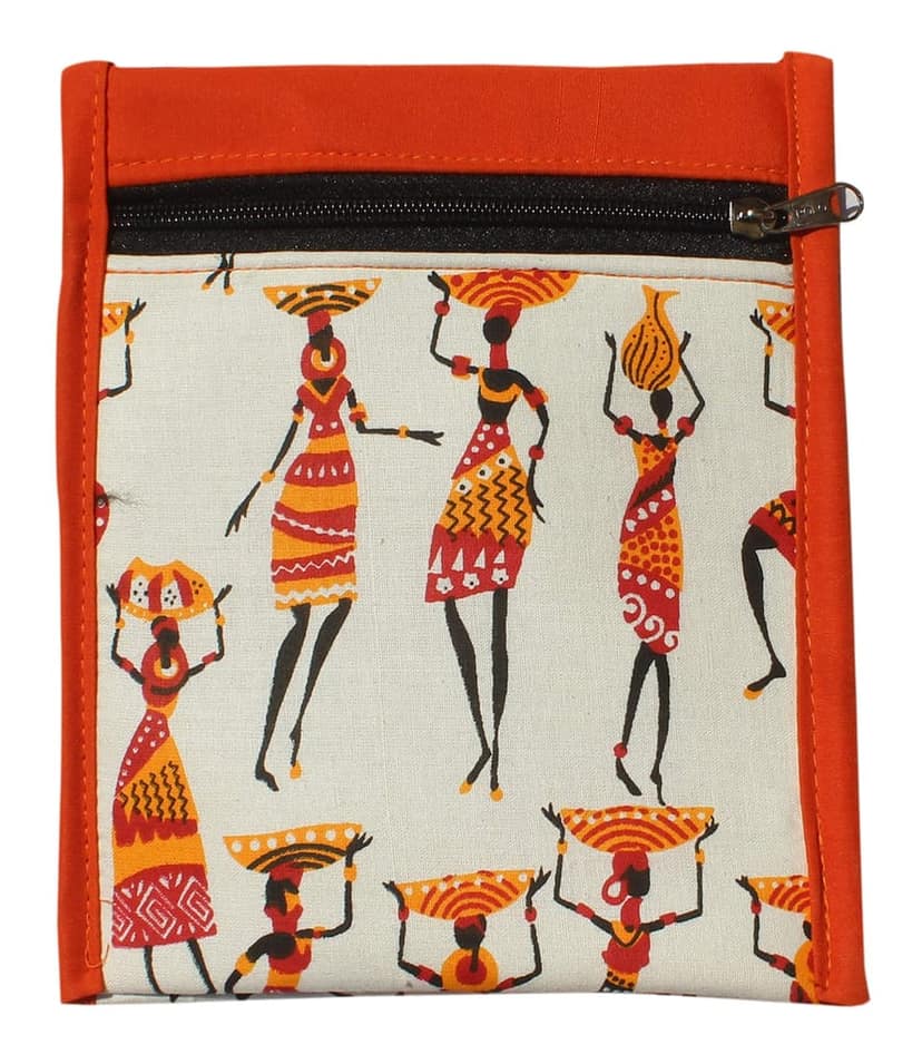 Mandhania Warli Printed Cotton Sling Bags for Womens Pack of 4 Multicolor view 2