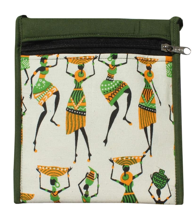 Mandhania Warli Printed Cotton Sling Bags for Womens Pack of 4 Multicolor view 4