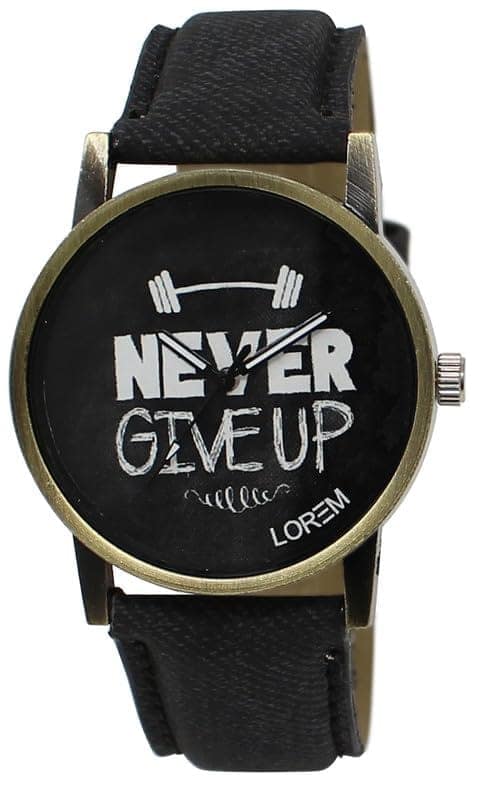LOREM Never GiveUp Analog Watch for Men
