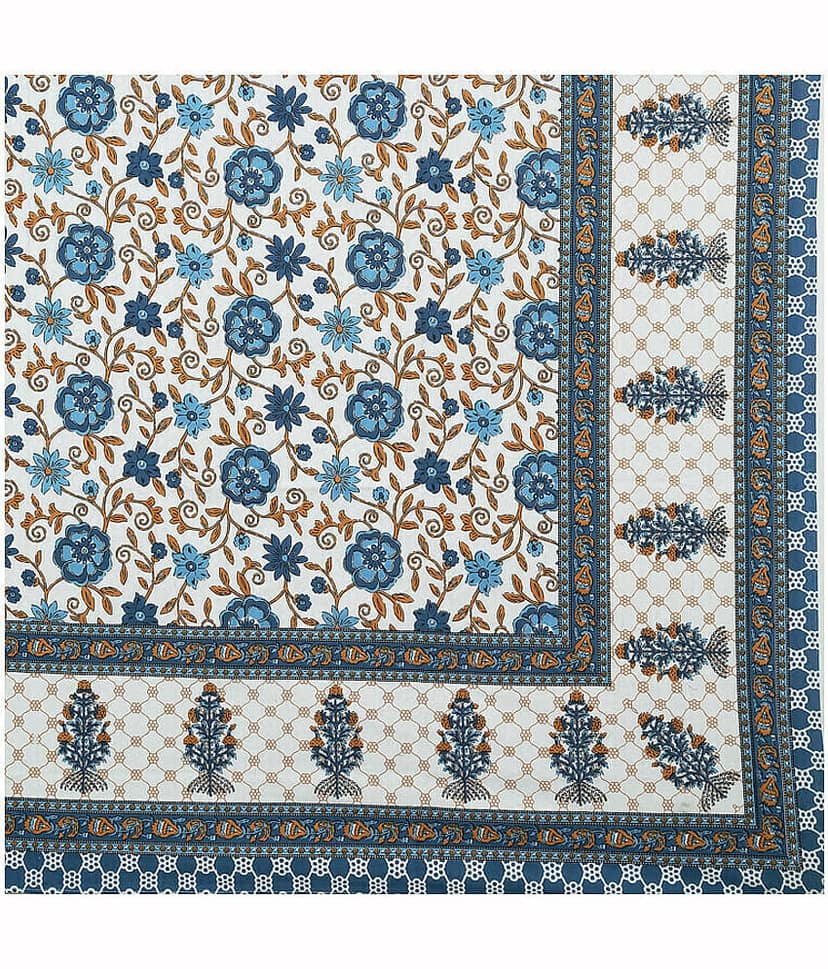 CLOTHORO Cotton 1 Double King Bedsheet with 2 Pillow Covers ( Multicolor ) view 2