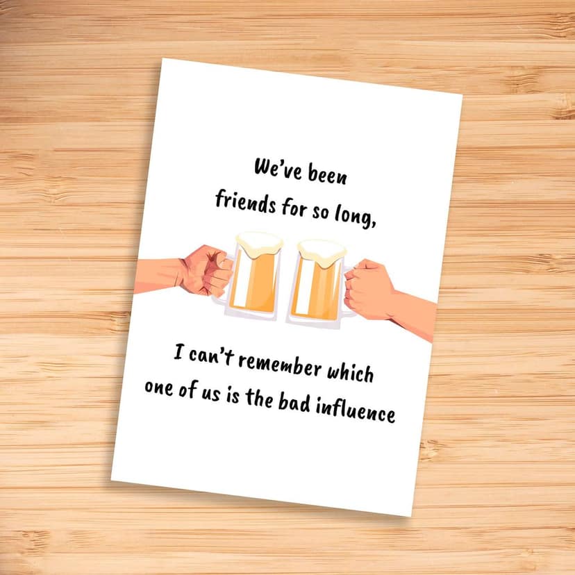 Rack Jack friendship's day funny greeting card - bad influence view 3
