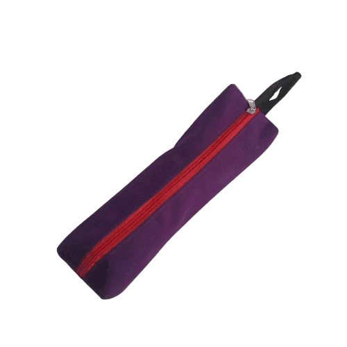 Purple Zippered Pencil Case view 2