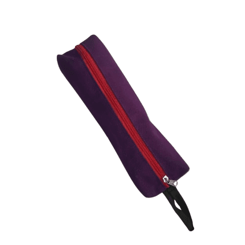 Purple Zippered Pencil Case view 3
