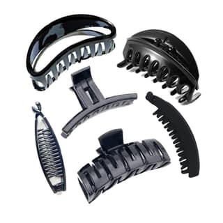 BIRDWARE women's thick rectangle claw clip,Black Color hair jumbo claw clips,Strong Hold matte hair claw bannana clips,Fashion hair Styling Accessories for women Girls (Pack of 6) BIRDWARE women's thick rectangle claw clip,Black Color hair jumbo claw cli