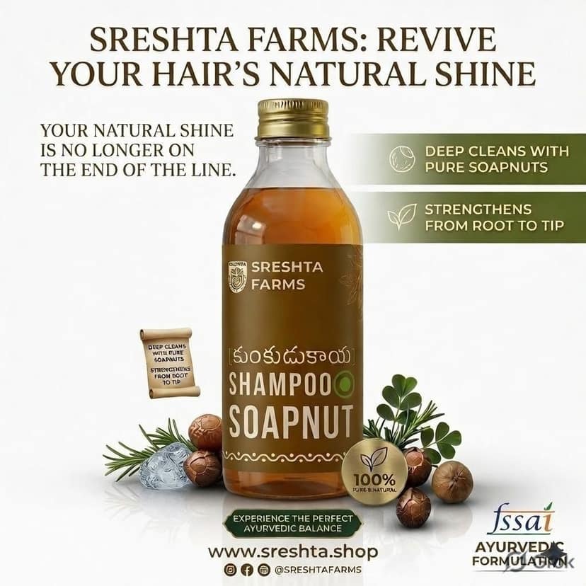 Sreshta Farms Soap Nut Shampoo 450ml view 2