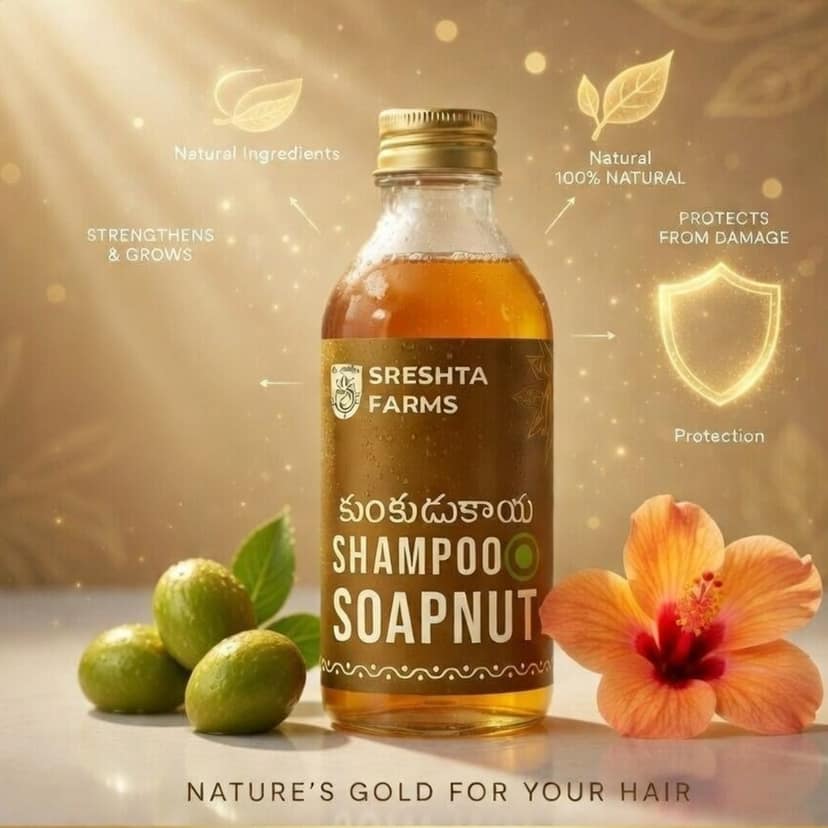 Sreshta Farms Soap Nut Shampoo 450ml view 3