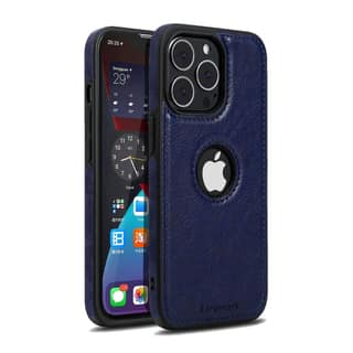 LIRAMARK PU Leather Flexible Back Cover Case Designed for Apple iPhone 13 Pro Max (6.7 Inch)