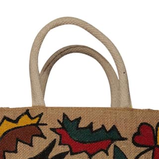 Jharcraft Jute Bag with Sohrai painting (BG00694)