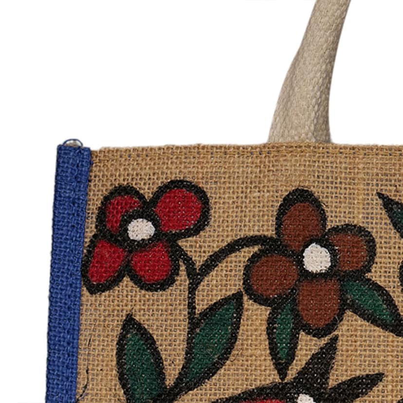 Jharcraft Jute Bag with Sohrai painting (BG00694) view 9