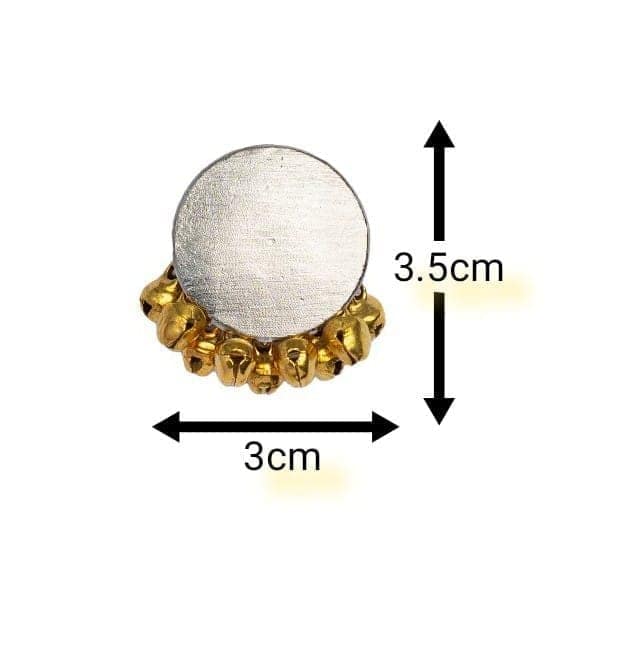 Half & Half Ghungroo Ring view 4